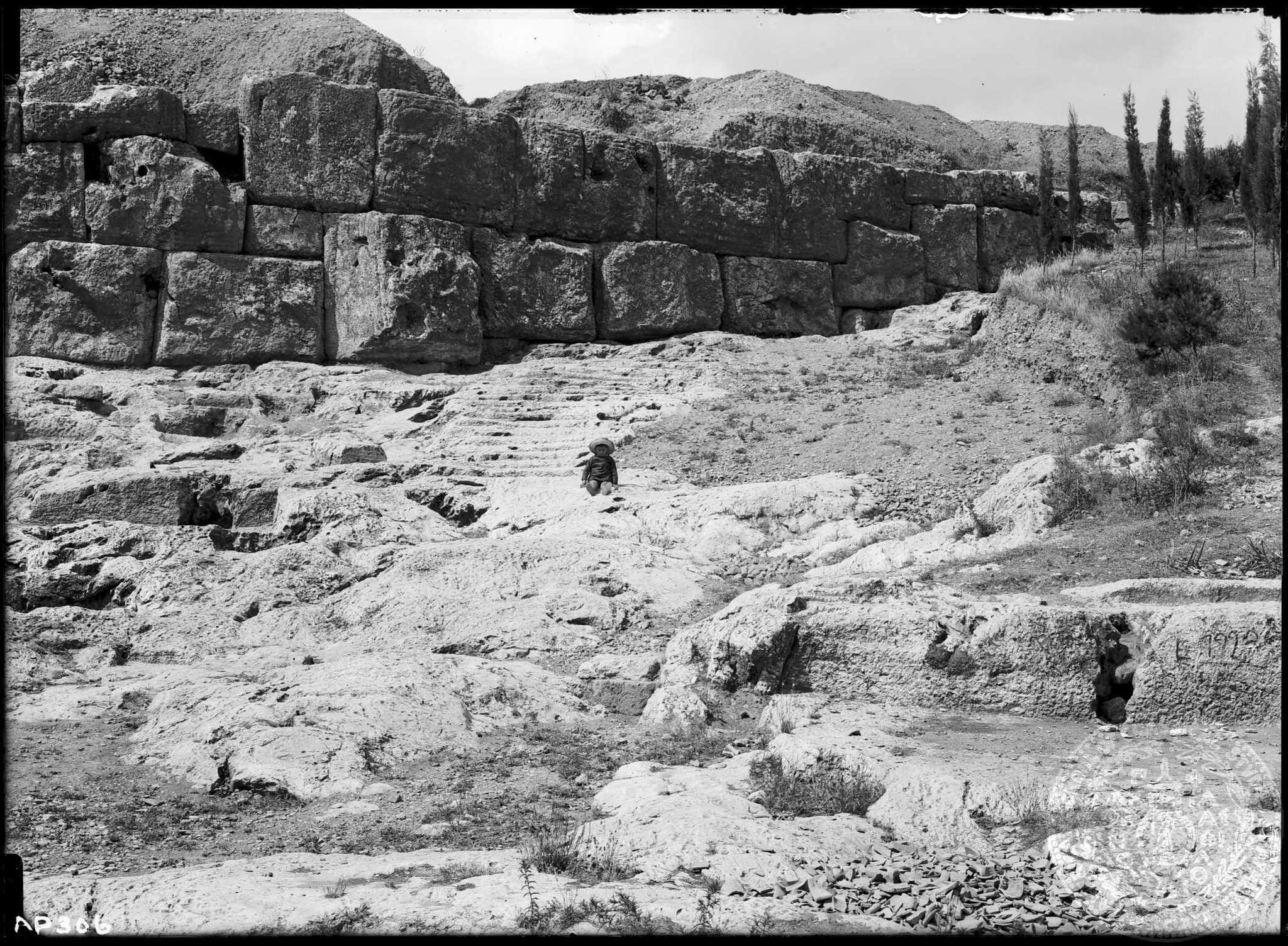 The silent accord of past and present on the steps leading to the Pnyx (American School of Classical Studies at Athens, Archaeological Photographic Collection, AP 0306).